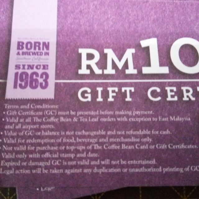 21+ Coffee Bean Gift Card Balance