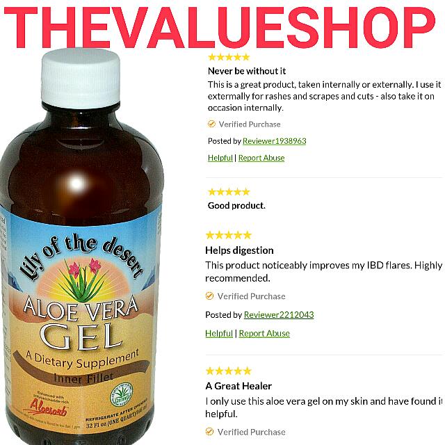 Lily Of The Desert Organic Aloe Vera Gel 946 Ml Heal Body