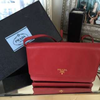 Prada Saffiano Lux Small Crossbody Bag