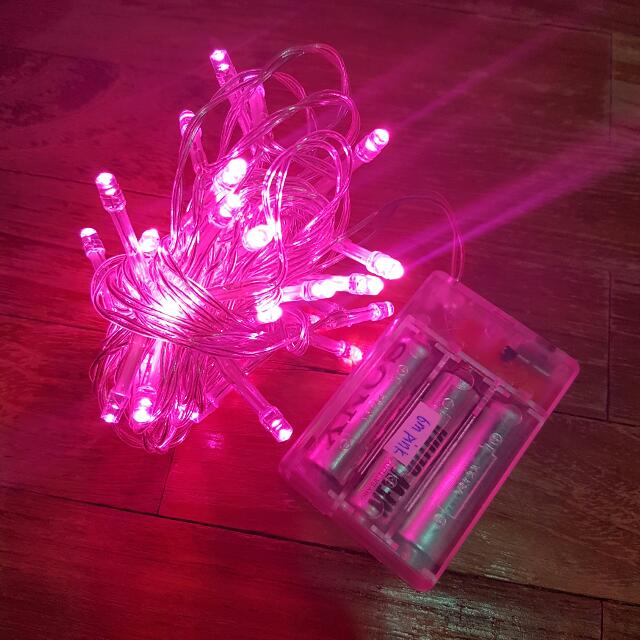 6m Pink Led Fairy Lights On Carou Photo 6m Pink Led Fairy Lights