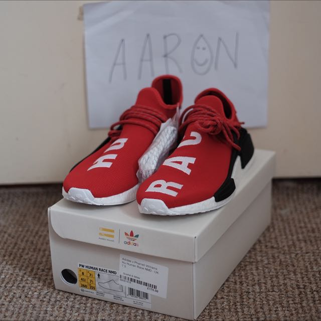 Red pharrell deals nmd