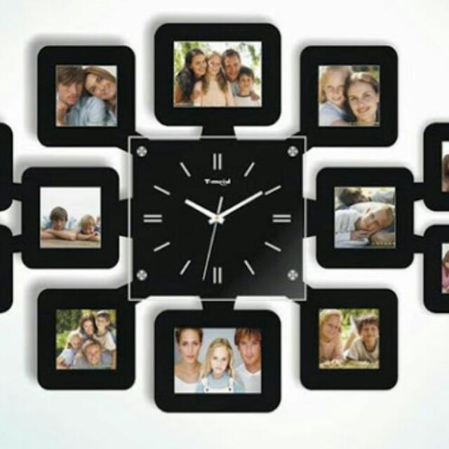 Wall Clock Frame (Category: Bed Frames & Mattresses) located in Skudai. Submitted by davidthena (Listing ID 70591944, Image 1). Description: Shaloms ONE stop Wall Clock Frame *You can't buy memories 😃 - Wall clock fits 12 (3R) photo frames - 60cm x 40cm - Ready stock - Free postage RM90.