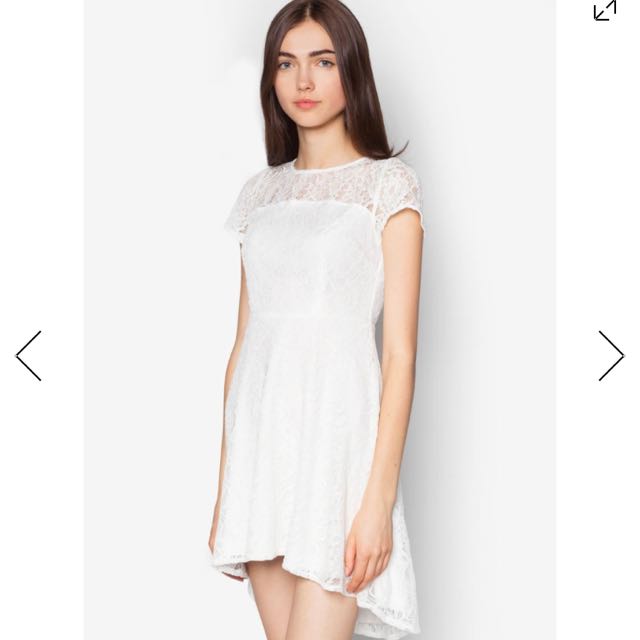Zalora white lace dress top