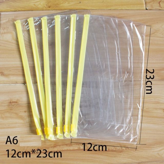 A6 Clear Transparent Zipper Soft Bag Pvc Plastic Waterproof Zip Bag Folder Oragniser Organise Work School Study Office Home Toy Paper File Pencil Box Case Accessory Makeup Cosmetic Document Holder Green Zipper