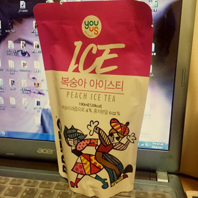 韓國超商國民人氣飲料 Ice Peach Tea 零食物語 飲品在旋轉拍賣