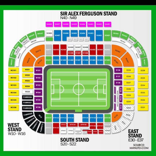 Manchester United Old Trafford Home Ticket vs Everton, Hobbies & Toys ...