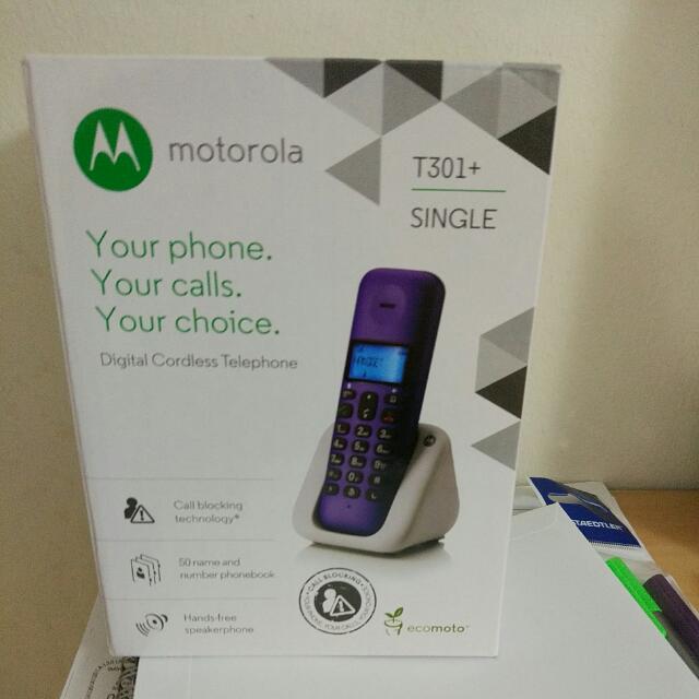 Reserved Motorola T301 Wireless Cordless Home Phone Purple