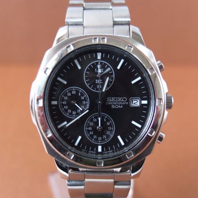 SEIKO CHRONOGRAPH 50M 7T92 0CA0 Quartz Men s Watch Women s