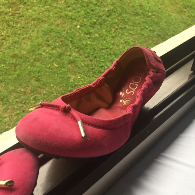 Purple suede flats outlet