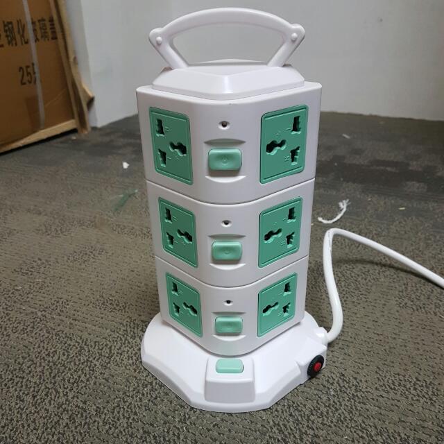 Vertical Sockets Stand Extension Power Port with USB 11 Socket, TV