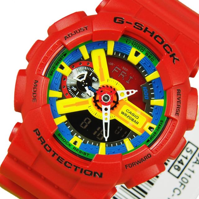 Casio G-Shock Crazy Colors Analog Digital Watch Ga-110Fc-2A Ga110Fc |  Lupon.Gov.Ph