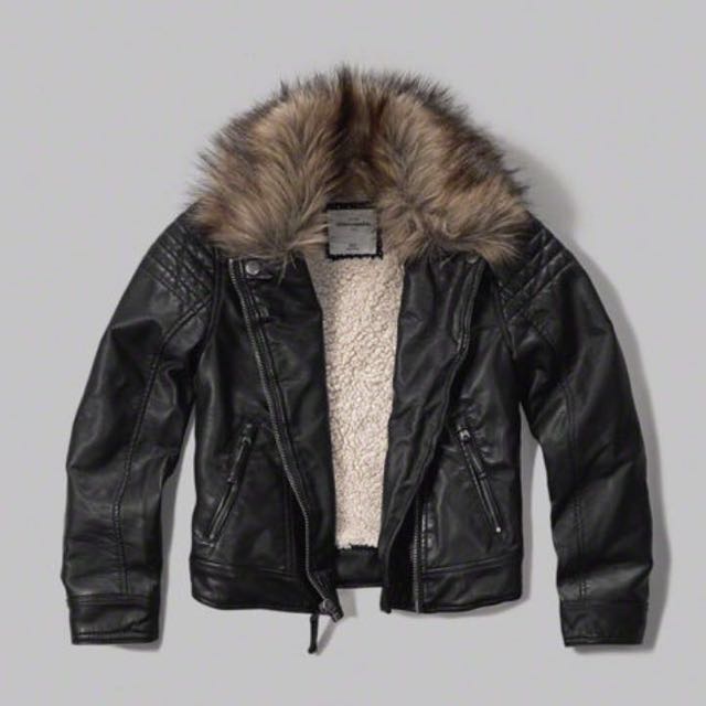 a&f leather jacket