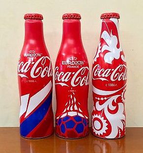 Details about   01 Coca Cola Aluminium Bottle from Russia UEFA EURO 2016 