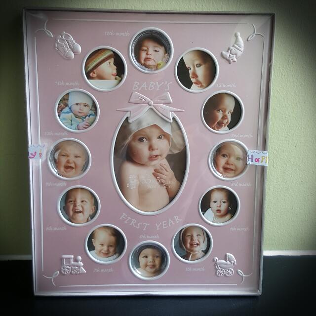 My First Year 13 Photos Collage Frame Babies Kids On Carousell