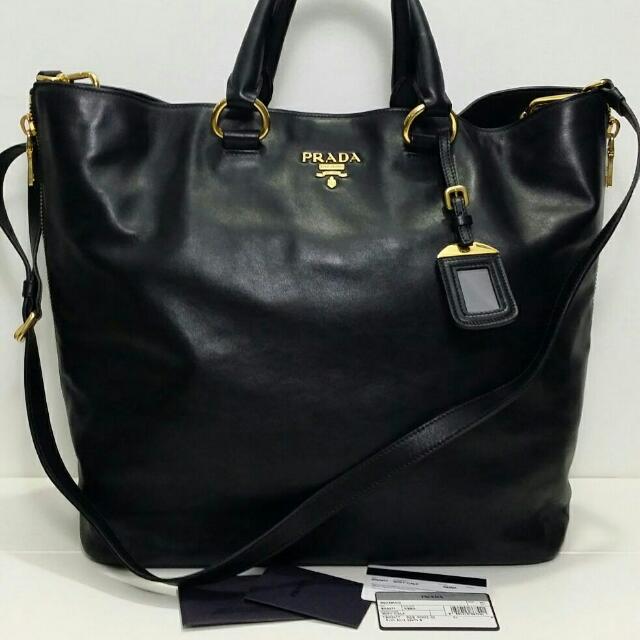 Prada 2 discount way leather bag