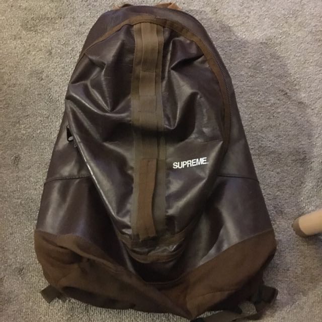 supreme backpack brown
