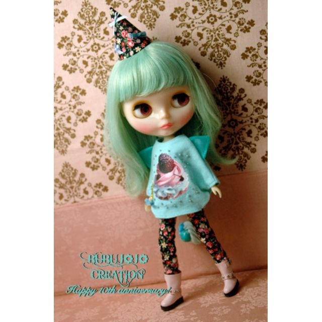 Blythe Doll Outfit Dress Bubujojo Happy Birthday Cat S Ear Bat