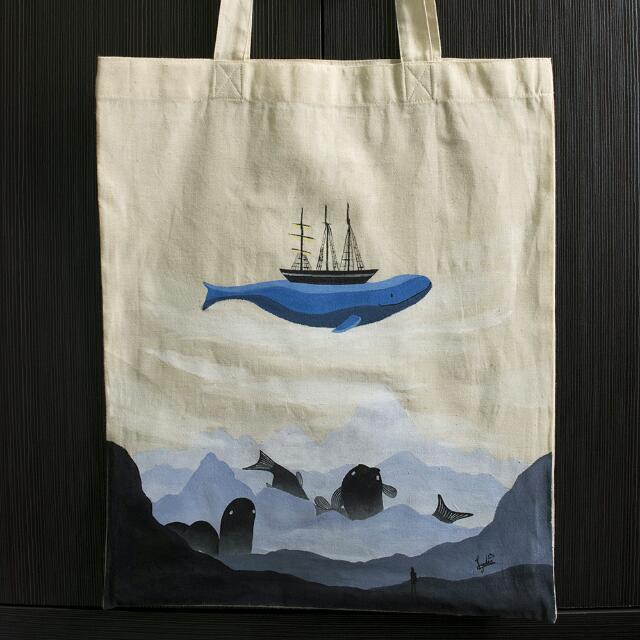 Painted canvas tote bags 2025