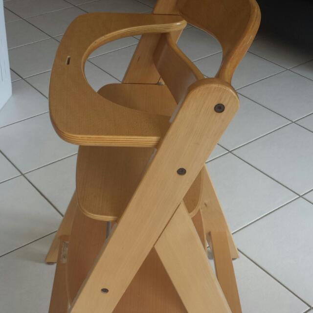 hauck wooden high chair
