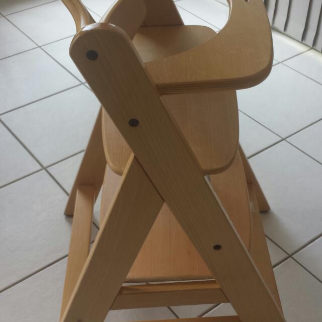 hauck wooden high chair