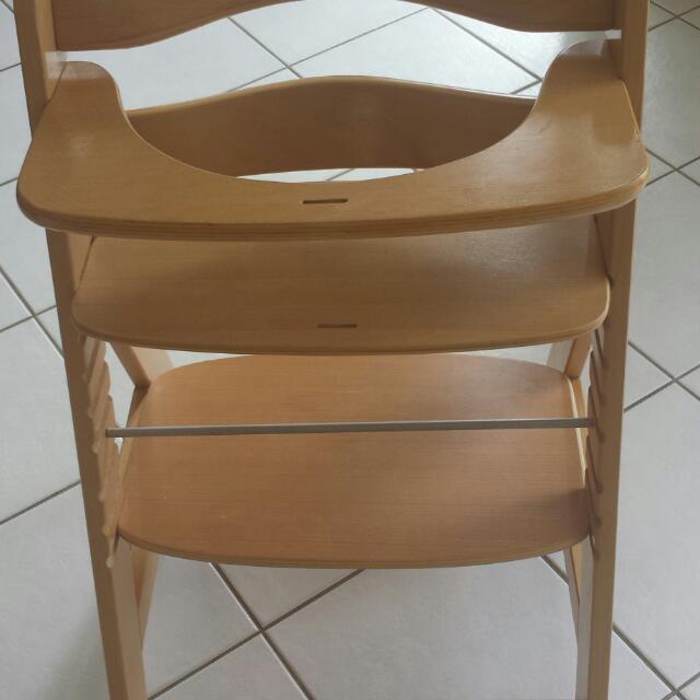 hauck wooden high chair