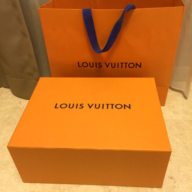 LOUIS VUITTON Gold Lettering Empty Shoe Box 14”x11”x5.75” W/2022