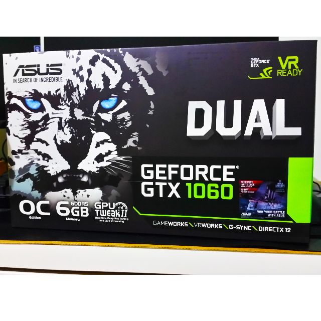 Asus Dual GeForce GTX 1060 6GB GDDR5 