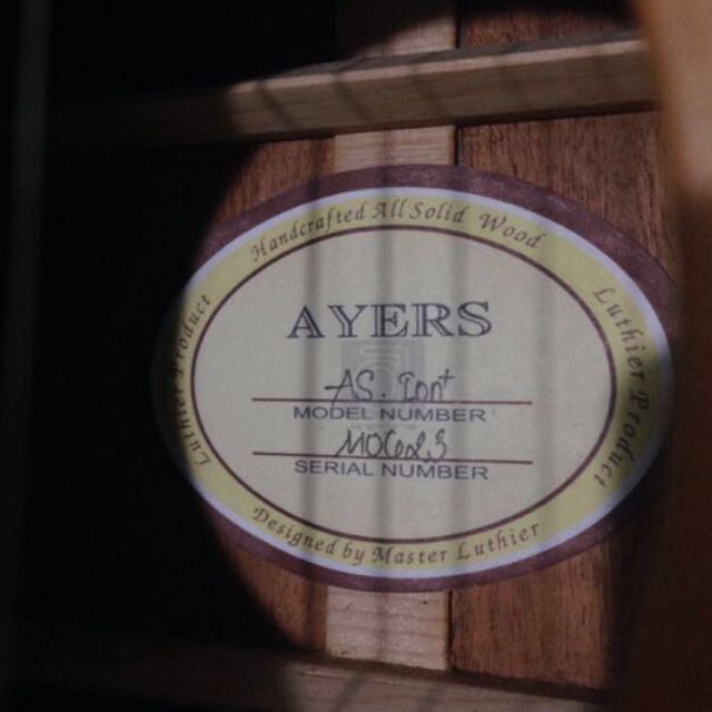 [Full Solid] Ayers AS guitar (Category: Musical Instruments) located in Singapore. Submitted by eefficient (Listing ID 71279660, Image 3). Description: Selling my Ayers acoustic guitar (Grand Auditorium) in mint condition. Full solid guitar. Handmade in Vietnam. It is a highly versatile guitar - great for finger style plucking or strumming. (check out YouTube video below) Amazing clarity for a guitar this price. Spruce top, mahogany back and side
