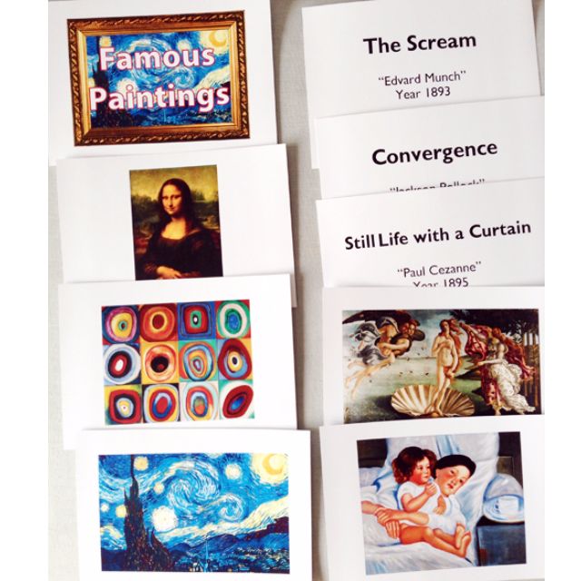 Flashcards Famous Paintings Shichida Heguru Right Brain