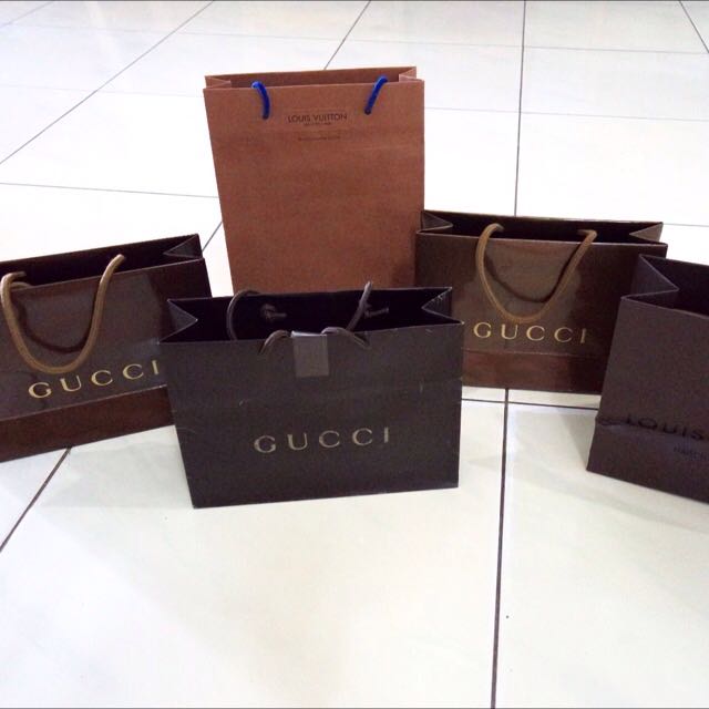 Gucci LV Paperbag Original Branded Paper Bag Wallet Small Fesyen
