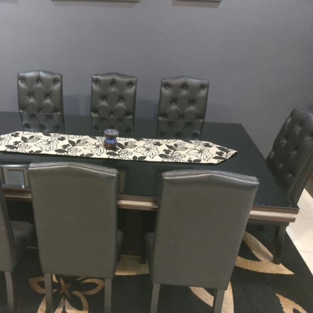 Meja Makan 8 Kerusi Home Furniture Furniture On Carousell