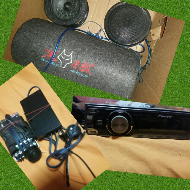 Subwoofer(build In Amp) , Rainbow Speaker,twitter, Pioneer Headunit
