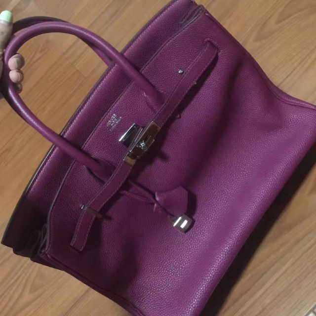 Purple birkin new arrivals bag