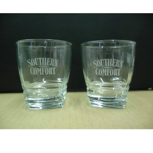 Set Of 2 Southern Comfort Liqueur Square Base Lowball Rocks Glasses On Carousell