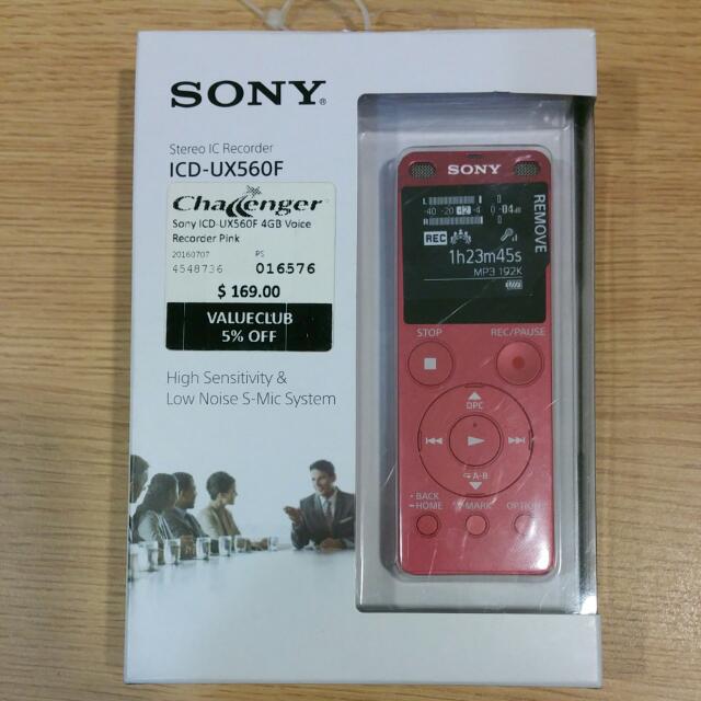 Sony Voice Recorder ICD-UX560F Price Negotiable, Audio, Voice Recorders on  Carousell