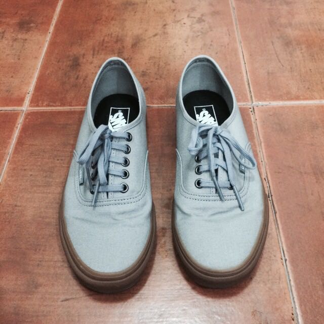 Frost gray top gum sole vans