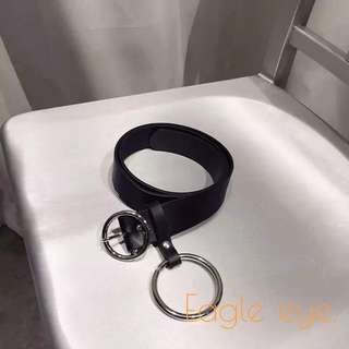 🌵歐美時尚簡約大環扣皮帶 現貨