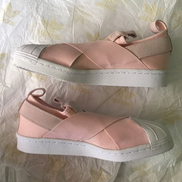 Authentic Adidas Superstar Originals Slip On In Halo pink US 6 Women s Fashion Footwear Sneakers on Carousell