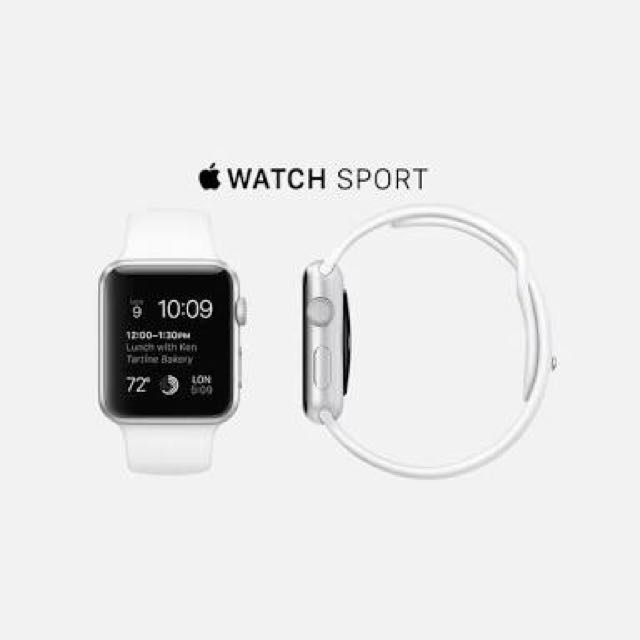 apple watch 42mm sil al white sport