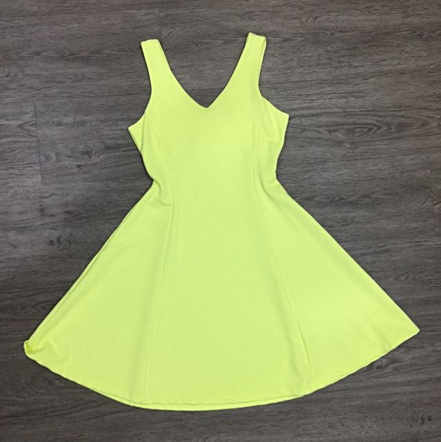 asos neon yellow dress