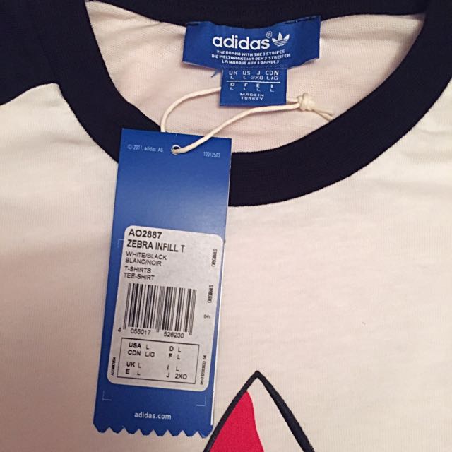 adidas zebra t shirt