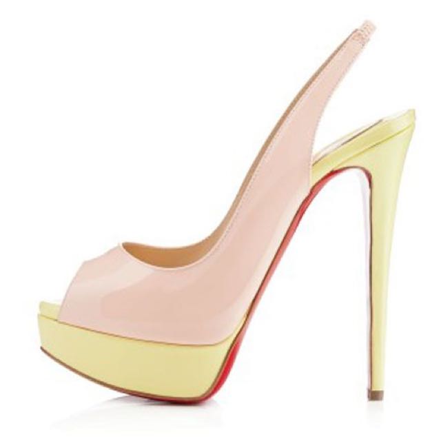 louboutin lady peep slingback