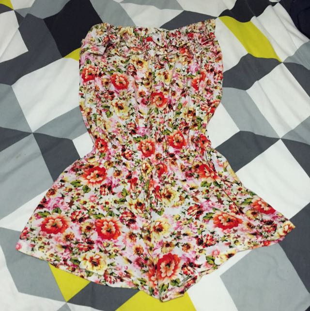 boob tube playsuit