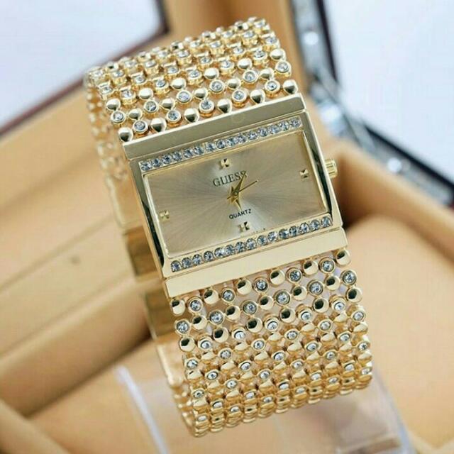 Jam Tangan Guess Merica Permata Gold Olshop Fashion Olshop