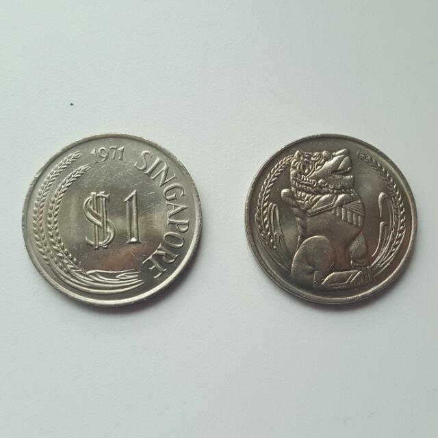 Old Singapore 1 Dollar Coin Value