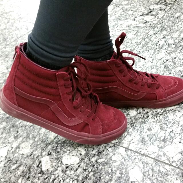 vans high cut maroon