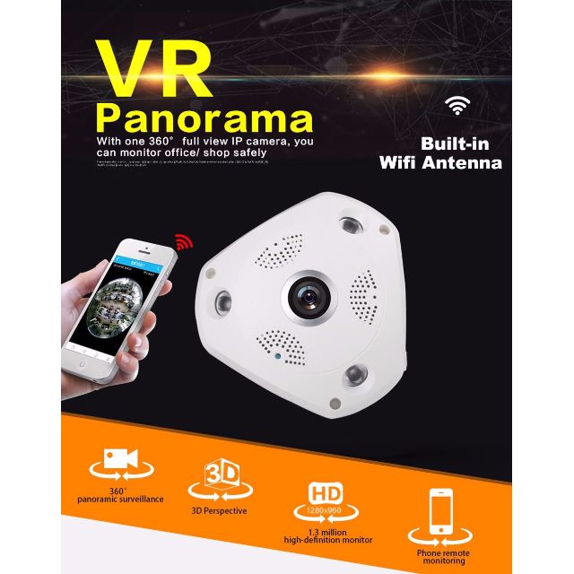 1 3mp 960p 3d Vr Cam Wifi Ip Camera Fisheye Lens Sd Card Slot Hd