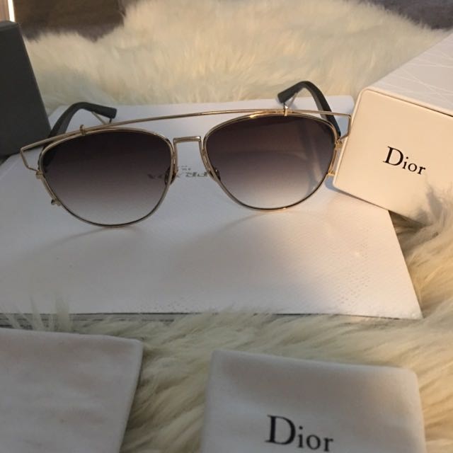 Christian Dior TECHNOLOGIC gold black brown shaded RHL 86 Sunglasses Women s Fashion Accessories on Carousell