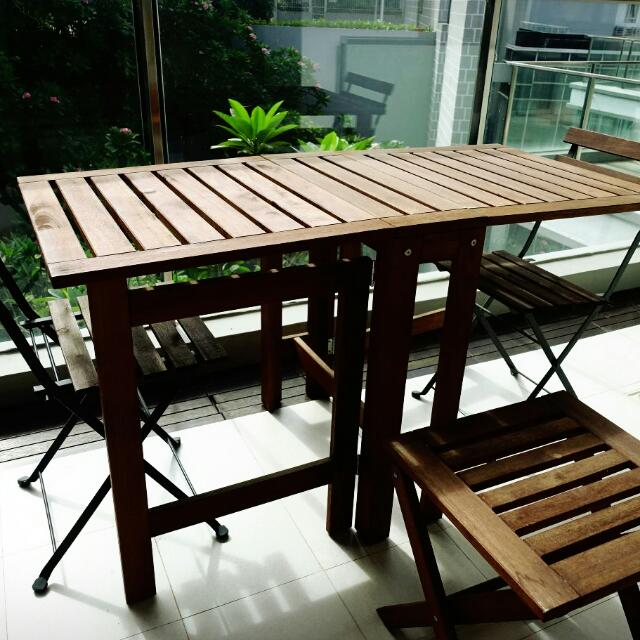 Ikea Patio Table Set, Furniture & Home Living, Furniture, Tables & Sets