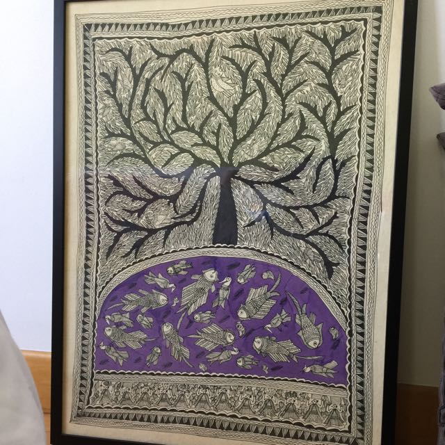 Indian Madhubani Painting In Glass Frame Furniture On Carousell